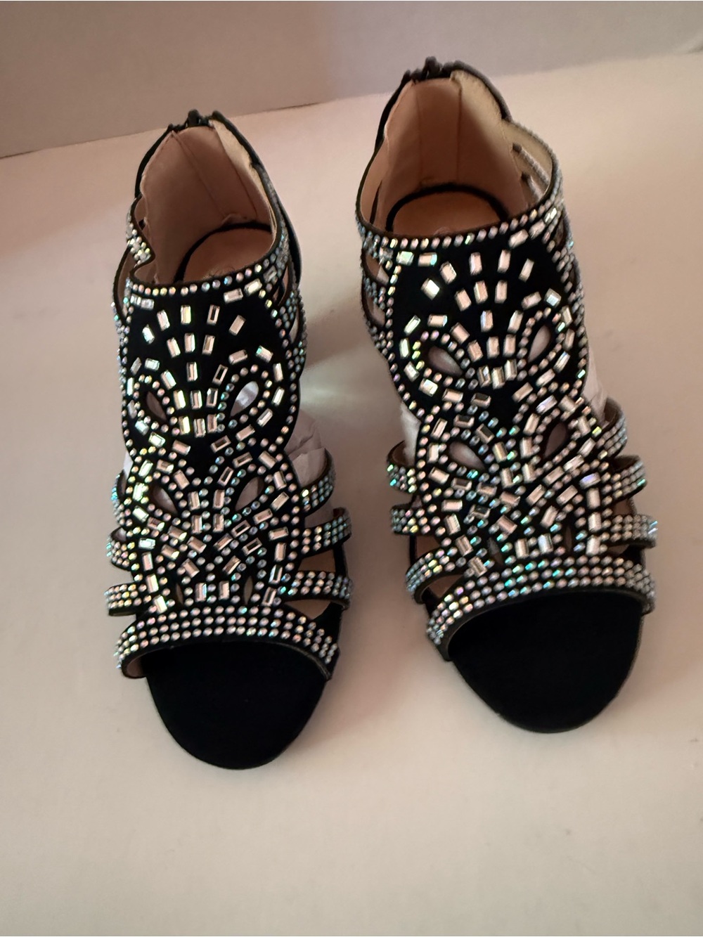 Link Absolex Perform Girls' Black Rhinestone Dress Heels Little Girls 13Y